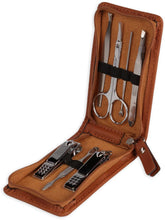 Load image into Gallery viewer, 7-Piece Iron Gray Leatherette Manicure Gift Set