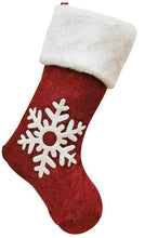 Load image into Gallery viewer, Red Burlap Stocking | Stockings online Canada | Gift shop in Canada | Gift shop in Winnipeg | Engraver in Winnipeg | Engraver in Canada | Online gift shop Winnipeg
