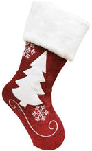 Load image into Gallery viewer, Red Burlap Stocking | Stockings online Canada | Gift shop in Canada | Gift shop in Winnipeg | Engraver in Winnipeg | Engraver in Canada | Online gift shop Winnipeg