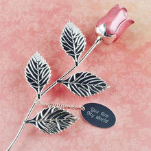 Load image into Gallery viewer, Silver Plated Pink Rose | Online rose gifts | Rose gift online | Gift shop in Winnipeg | Gift store in Winnipeg | Gift shop in Canada | Gift rose in Winnipeg | Online gift shop Canada | Online Gift store Winnipeg | Silver plated pink rose | Wedding anniversary gift | Romantic silver rose | Floral decor | Silver plated rose | Pink rose ornament