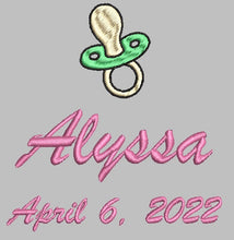 Load image into Gallery viewer, Embroidery Pacifier Design Blanket