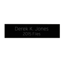Load image into Gallery viewer, black aluminum name plate for trophy