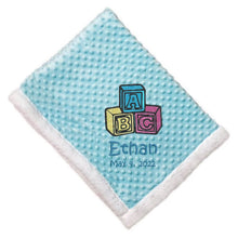 Load image into Gallery viewer, Embroidery Kid Block Design Blanket | Embroidery Kids items | Embroidery gifts online in Winnipeg | Embroidery shop in Winnipeg | Embroidery gifts in Canada | Online gift shop in Winnipeg | Online gift shop in Winnipeg