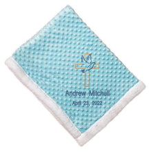 Load image into Gallery viewer, Embroidery Dove and Cross Blanket | Embroidery blankets online in Canada | Embroidery blankets online Winnipeg | blankets online in Canada | Buy blankets online | Buy online blankets