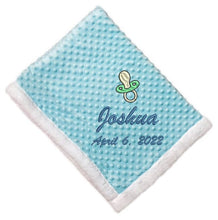 Load image into Gallery viewer, Embroidery Pacifier Design Blanket