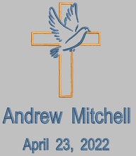 Load image into Gallery viewer, Embroidery Dove and Cross Blanket | Embroidery blankets online in Canada | Embroidery blankets online Winnipeg | blankets online in Canada | Buy blankets online | Buy online blankets