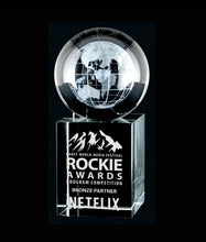 Load image into Gallery viewer, Crystal Globe Award