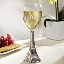 Load image into Gallery viewer, SILVER EIFFEL TOWER WINE GLASS