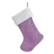 Load image into Gallery viewer, Faux Silk Stocking- White Cuff | Xmas gifts online Canada | Xmas gifts online Winnipeg | Customized gifts online Canada | Engraver in Winnipeg | Engraver in Canada | Customized gifts in Canada | Customized gifts in Winnipeg | Gift shop in Canada | Gift shop in Winnipeg | Engraving items in Canada