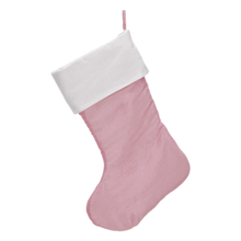 Load image into Gallery viewer, Faux Silk Stocking- White Cuff | Xmas gifts online Canada | Xmas gifts online Winnipeg | Customized gifts online Canada | Engraver in Winnipeg | Engraver in Canada | Customized gifts in Canada | Customized gifts in Winnipeg | Gift shop in Canada | Gift shop in Winnipeg | Engraving items in Canada