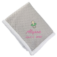 Load image into Gallery viewer, Embroidery Pacifier Design Blanket