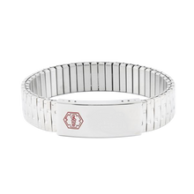 Load image into Gallery viewer, Medical Alert Stainless Steel Stretch Bracelet