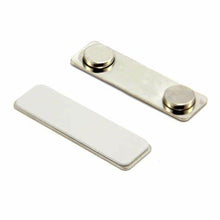 Load image into Gallery viewer, Name tag plastic Black/ Gold round corner