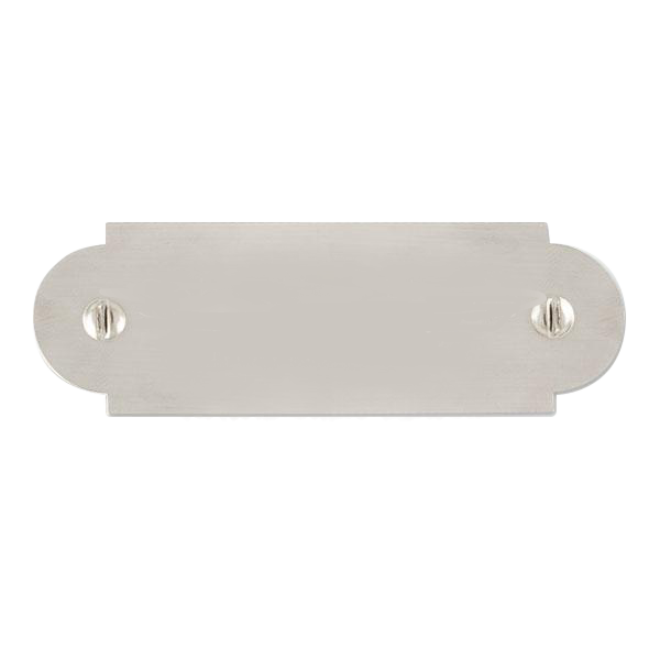 Pewtertone Plate With False Screw 3 1 8 X 1 Embroidery And pewtertone-plate-with-false-screw-3-1-8-x-1-embroidery-and