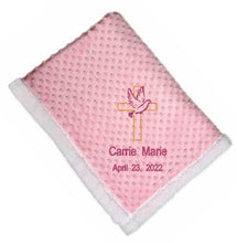 Load image into Gallery viewer, Embroidery Dove and Cross Blanket | Embroidery blankets online in Canada | Embroidery blankets online Winnipeg | blankets online in Canada | Buy blankets online | Buy online blankets