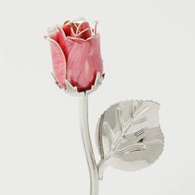 Load image into Gallery viewer, Pink Rose Keychain with Heart