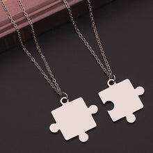 Load image into Gallery viewer, Couples Puzzle Necklace - Gifts for Couples - Valentines day Gifts - Buy Valentines day Gifts - But Necklaces online from Engraving Reimagined in Canada and USA.