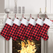 Load image into Gallery viewer, Red Buffalo Check Stocking | Christmas stocking | christmas gifts online | christmas gifts online Canada | online christmas gifts canada | Canada christmas gifts