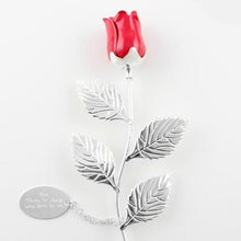 Load image into Gallery viewer, Silver Plated Red Rose engravable