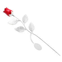 Load image into Gallery viewer, Silver Plated Red Rose
