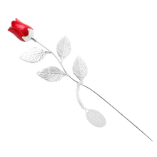 Load image into Gallery viewer, Silver Plated Red Rose