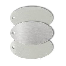 Load image into Gallery viewer, Oval Stainless Steel Plate 2" x 1" with 1/8-one hole