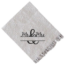 Load image into Gallery viewer, Wedding Mr & Mrs Antique Throw , wedding gifts online, wedding gifts online Canada, wedding gifts online Winnipeg, Buy wedding gifts, buy wedding gifts online in Canada