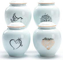 Load image into Gallery viewer, White Medium Size urn- Gold Collection | Gold collections online Canada