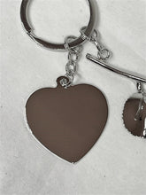 Load image into Gallery viewer, Pink Rose Keychain with Heart mother's day gift
