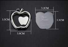 Load image into Gallery viewer, Silver Photo Key Chain- Apple