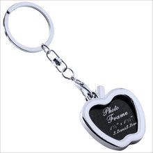 Load image into Gallery viewer, Silver Photo Key Chain- Apple