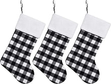 Load image into Gallery viewer, Black Buffalo Check Stocking