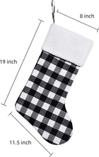 Load image into Gallery viewer, Black Buffalo Check Stocking