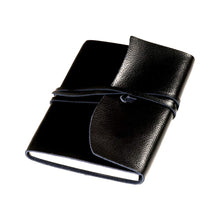 Load image into Gallery viewer, Leather Wrapped Bound Memo Pad With 24" Leather Strap Closure-70 Pages