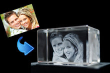Load image into Gallery viewer, Crystal 3d rectangle photo cube gift | Buy Online in Canada