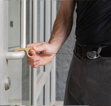 Load image into Gallery viewer, Black Retractable Carabiner – Belt Clip Key