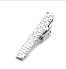 Load image into Gallery viewer, Modern Strap Groove Diamond Short Tie Clips
