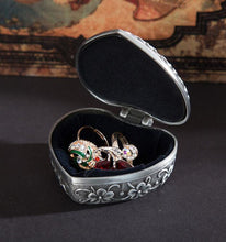 Load image into Gallery viewer, vintage antique heart shaped trinket box