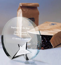 Load image into Gallery viewer, Round Crystal Silver Star Award