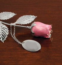 Load image into Gallery viewer, Silver Plated Pink Rose | Online rose gifts | Rose gift online | Gift shop in Winnipeg | Gift store in Winnipeg | Gift shop in Canada | Gift rose in Winnipeg | Online gift shop Canada | Online Gift store Winnipeg | Silver plated pink rose | Wedding anniversary gift | Romantic silver rose | Floral decor | Silver plated rose | Pink rose ornament