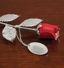 Load image into Gallery viewer, Silver Plated Red Rose