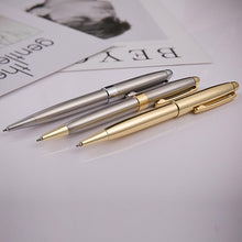 Load image into Gallery viewer, Elegant gold ballpoint pen with clip | Luxury executive pen with gold finish | High-quality gold ballpoint pen in gift box | Sleek gold pen for corporate gifting | Premium gold ballpoint pen with smooth writing