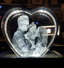 Load image into Gallery viewer, Heart Shaped 3 D Photo Art
