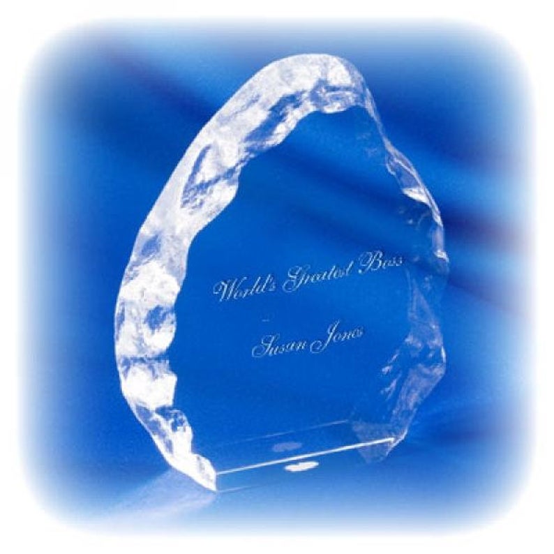 Optic Iceberg Award Embroidery and Engraving Concepts