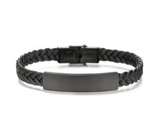 Load image into Gallery viewer, Woven Leather Rope Titanium Steel Bracelet
