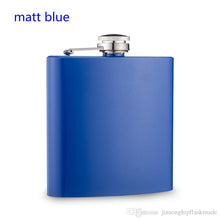 Load image into Gallery viewer, Matte blue flask engravable