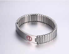 Load image into Gallery viewer, Medical Alert Stainless Steel Stretch Bracelet