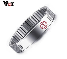 Load image into Gallery viewer, Medical Alert Stainless Steel Stretch Bracelet