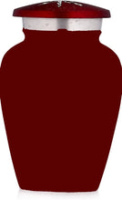 Load image into Gallery viewer, Red Metal Angel Wing Keepsake Urn