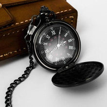 Load image into Gallery viewer, Black Pocket Watch